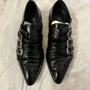 VINTAGE giuseppe zanotti buckles men leather shoes